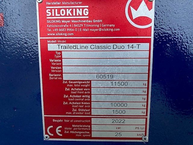 Siloking TrailedLine Classic Duo 14-T